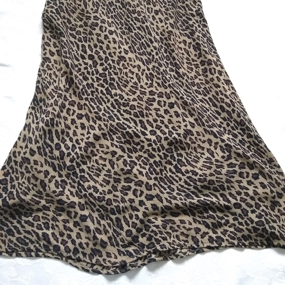 Vintage Ralph Lauren silk bias slip maxi column dress leopard - Picture 2 of 7